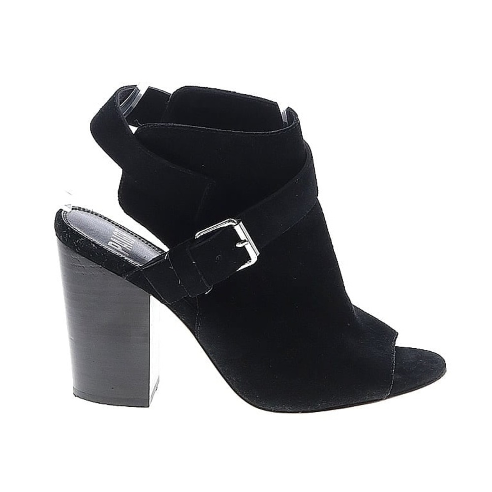 PAIGE Mimi Black Suede Block Heel Sandal 8